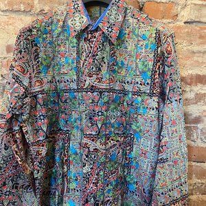 Robert Graham Long Sleeve Pattern Button Down M